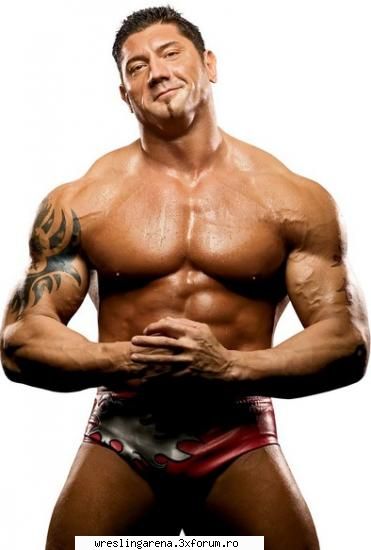 Batista - Name: Batista Height: 6 foot 5 Weight: 290 pounds - WWE