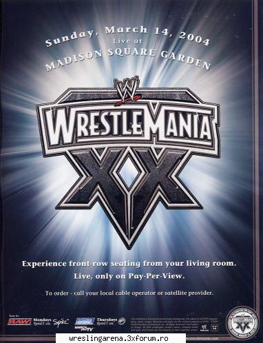 was the twentieth wrestling produced world wrestling took place march 14, 2004 madison square garden